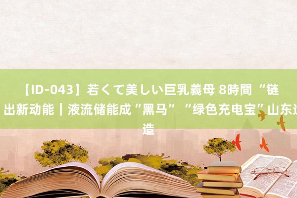 【ID-043】若くて美しい巨乳義母 8時間 “链”出新动能｜液流储能成“黑马” “绿色充电宝”山东造